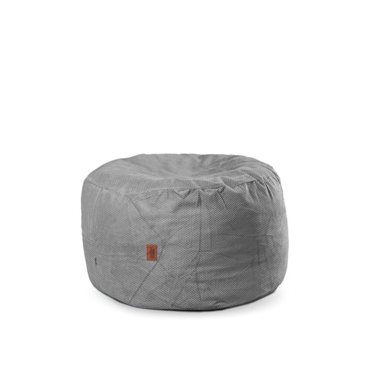 Chenille Footstool - Charcoal - Footstool banner